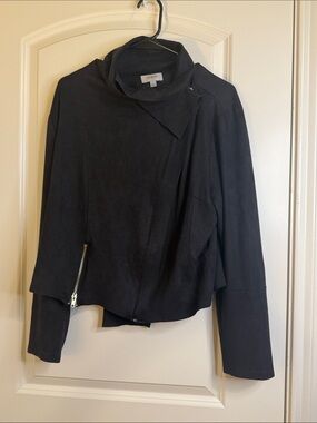 Umgee Black Asymmetrical Moto-Style Jacket